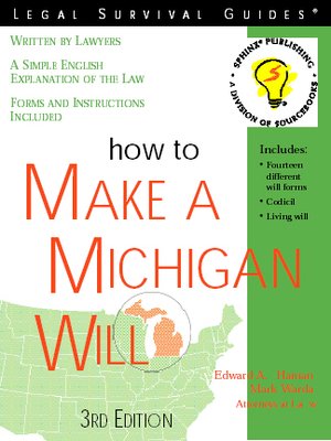 cover image of How to Make a Michigan Will, 3rd Edition